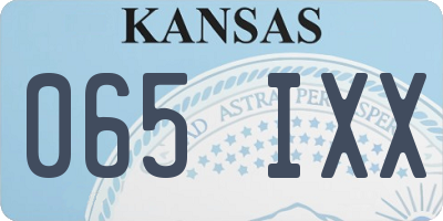 KS license plate 065IXX