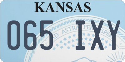 KS license plate 065IXY