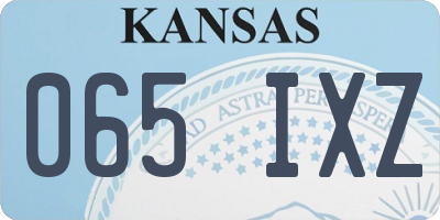 KS license plate 065IXZ