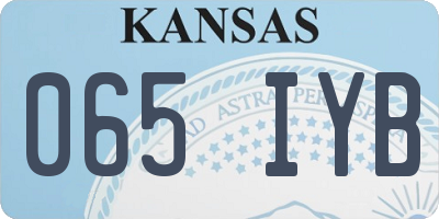 KS license plate 065IYB
