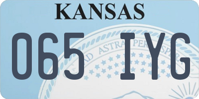 KS license plate 065IYG