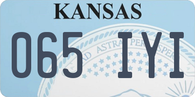 KS license plate 065IYI