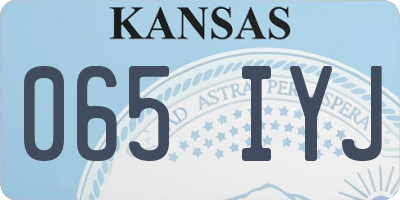 KS license plate 065IYJ