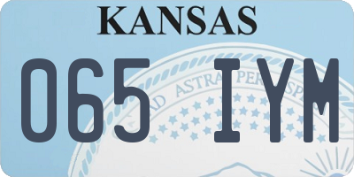 KS license plate 065IYM