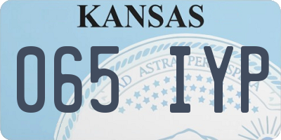 KS license plate 065IYP