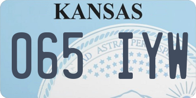 KS license plate 065IYW