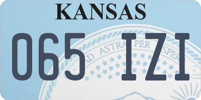 KS license plate 065IZI