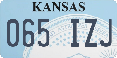 KS license plate 065IZJ