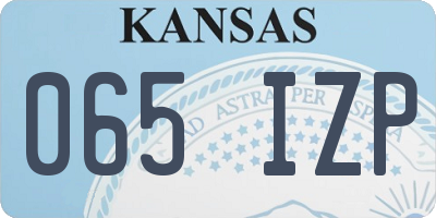 KS license plate 065IZP