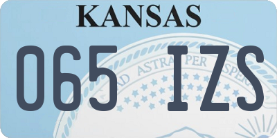 KS license plate 065IZS
