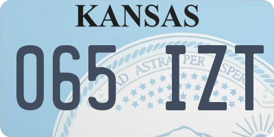 KS license plate 065IZT