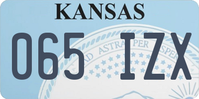 KS license plate 065IZX