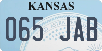 KS license plate 065JAB