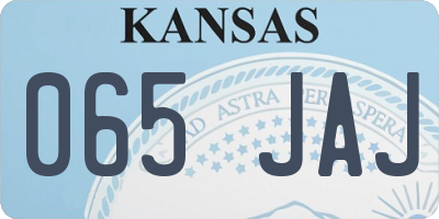 KS license plate 065JAJ