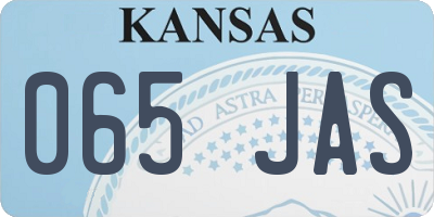 KS license plate 065JAS