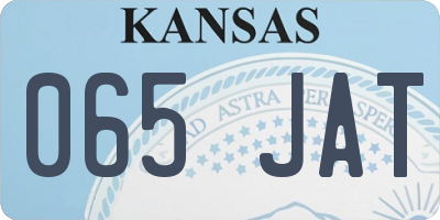 KS license plate 065JAT