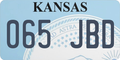 KS license plate 065JBD