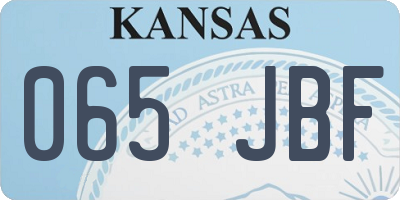 KS license plate 065JBF
