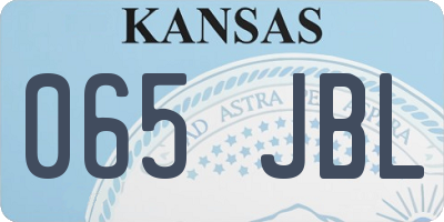 KS license plate 065JBL