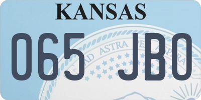 KS license plate 065JBO