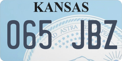 KS license plate 065JBZ