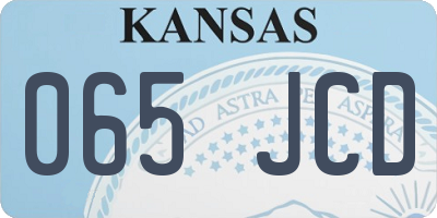 KS license plate 065JCD