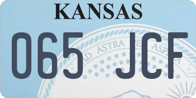 KS license plate 065JCF