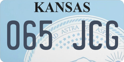 KS license plate 065JCG