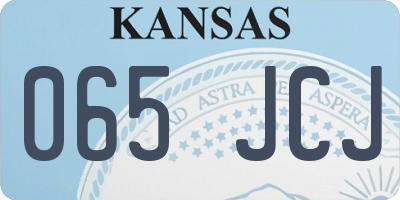 KS license plate 065JCJ
