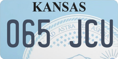 KS license plate 065JCU