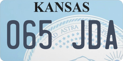 KS license plate 065JDA