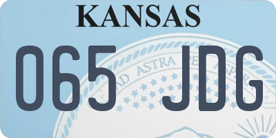 KS license plate 065JDG