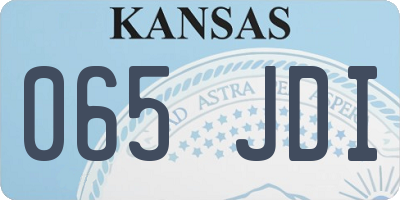 KS license plate 065JDI