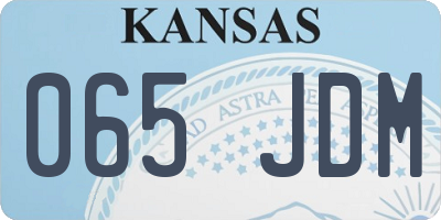 KS license plate 065JDM