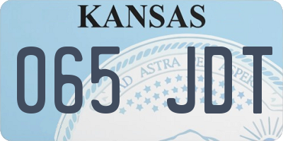 KS license plate 065JDT