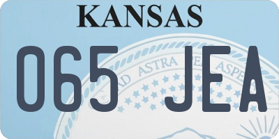 KS license plate 065JEA