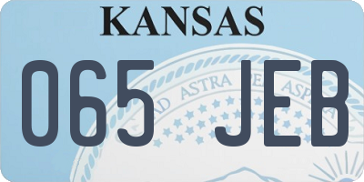 KS license plate 065JEB