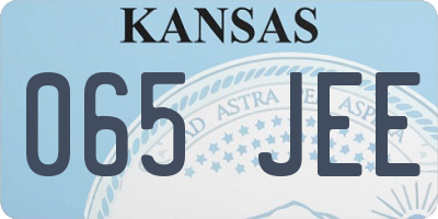KS license plate 065JEE