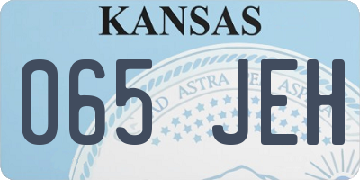 KS license plate 065JEH