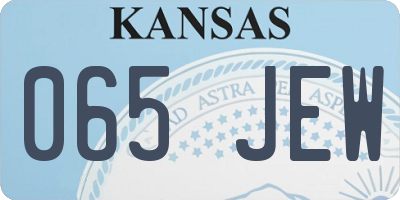 KS license plate 065JEW