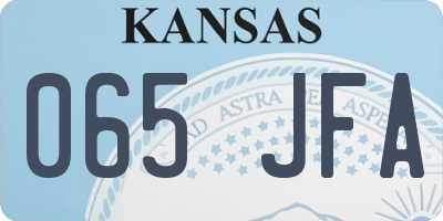 KS license plate 065JFA