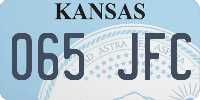 KS license plate 065JFC