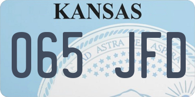 KS license plate 065JFD