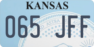 KS license plate 065JFF
