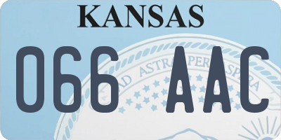 KS license plate 066AAC