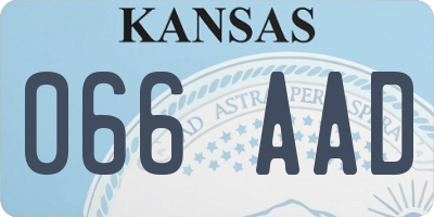 KS license plate 066AAD
