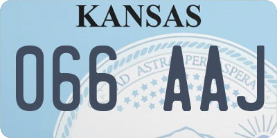 KS license plate 066AAJ