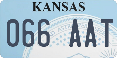 KS license plate 066AAT