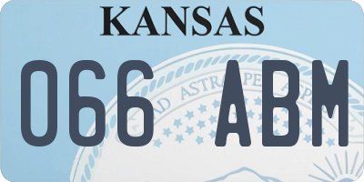KS license plate 066ABM