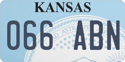 KS license plate 066ABN
